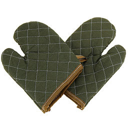 Прихватка-варежка 24х15см, ткань х/б, наполнитель - синтепон, набор 2 штуки (Китай) - Домашняя мода фото 2