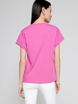 CONTE Ярко-розовая футболка с рисунками по лицензии Disney LD 2011 shocking pink