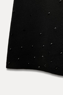 KNIT MINI DRESS WITH BEADING - Zara фото 6