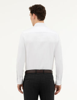 Beyaz Slim Fit Uzun Kollu G_mlek