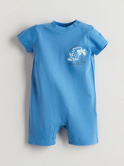 Bask?l? Erkek Bebek Penye Tulum