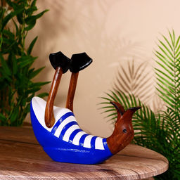 Подставка под бутылку Уточка в синем дерево 25х10х20 см