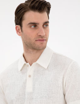 Ekru Slim Fit Polo Yaka Ti__rt - Pierre cardin фото 2