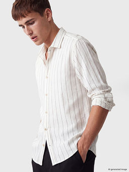 Regular Fit ?izgili Arm?rl? Erkek G?mlek