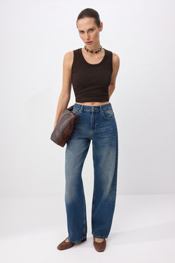 Mavi DOKUMLU Tencel Kar?s?ml? Yuksek Bel Tam Boy Baggy Jeans TWOSS26JE00139 - Trendyolmilla фото 7