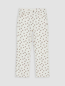 Crop Flare Puantiyeli Kad?n Jean Pantolon