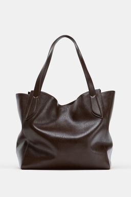 MAXI SHOPPER BAG WITH HANDLE DETAIL