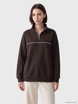 Soft Touch Oversize Kad?n Sweatshirt Tunik