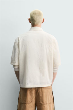 CAMISA RELAXED FIT TEXTO PARCHES / Crudo - Zara фото 3