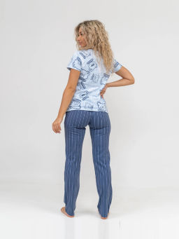 Костюм женский, цвет голубой синий