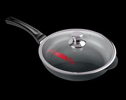 Сковорода 260/55мм с пластиковой ручкой с крышкой с2611а..