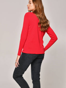CONTE Свитер из пряжи с хлопком и бамбуком LDK 102 ruby red