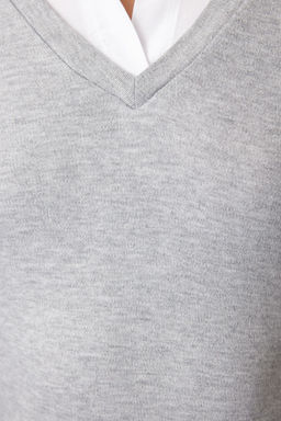 Trendyolmilla Siyah Dokuma Detayl? Gomlek Yaka Regular/Normal Kal?p Orme Bluz TWOAW25BZ00035  фото 4