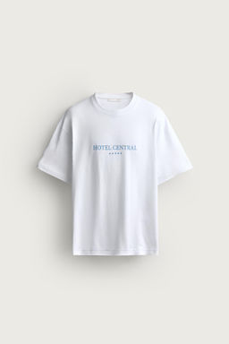 CAMISETA RELAXED FIT ESTAMPADOS COMBINADOS / Blanco roto - Zara фото 6