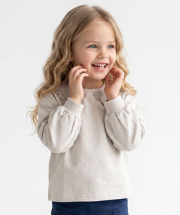 Блузка с воротником 33-87301 бежевый - Mini maxi фото 3