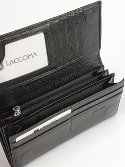 LACCOMA кошелек LA-1075-черный натуральная кожа фото 5