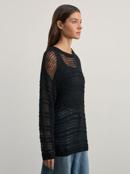 Джемпер ажурный с добавлением шерсти / Zarina  фото 4