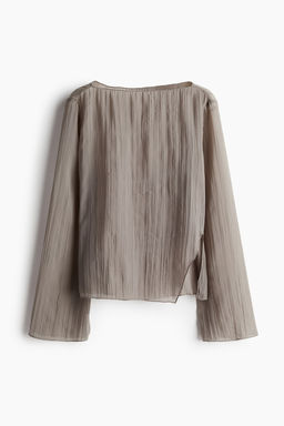 Top efecto arrugado con detalles sobrehilados - H&m фото 6