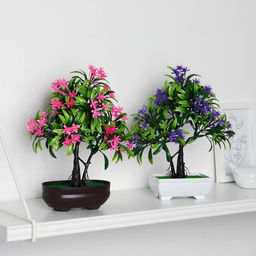 Бонсай искусственный в горшке «Деревце яркое», 10×20 см, МИКС