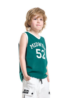 Футболка с принтом UD 7914 т.зеленый - Mini maxi фото 4