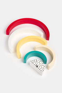 mothercare / Игрушка развивающая Деревянная пирамидка 'Радуга' фото 5