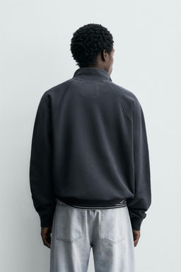 SUDADERA LAVADA CUELLO CREMALLERA / Gris antracita - Zara фото 10