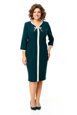 Платье VI.ORO VR-1146 изумруд / бежевый