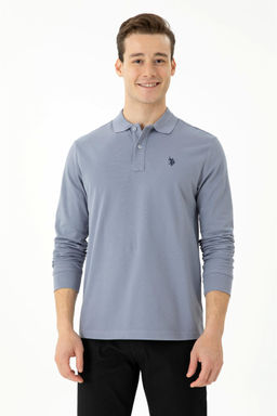 U. S. Polo Assn / Мужской серый базовый свитшот - U.s. polo assn фото 8