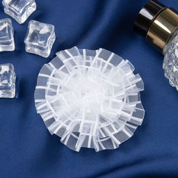 Цена за 6 шт. Резинка для волос бант «Школьница», клетка объём, d=7.5 см, белая