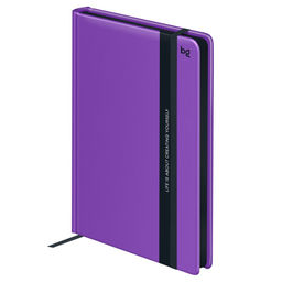 Ежедневник BG недатир. А5 136л. "Monochrome. Grape" (DuA5_66880) фиолетовый, на резинке, soft-touch