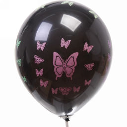 Цена за 4 шт. Воздушные шары 5 шт, 12"/25см "Бабочки" , микс