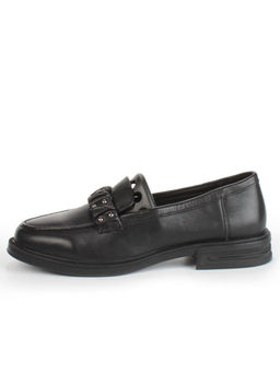 03-DYL140-1 BLACK Лоферы женские (натуральная кожа)