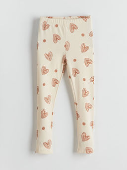 Beli Lastikli Bask?l? K?z ?ocuk Tayt