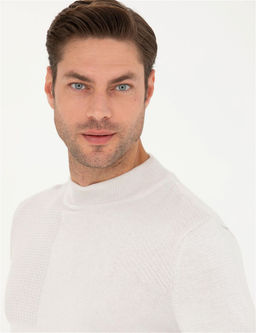 Ta_ Slim Fit Yar_m Bal_k__ Yaka Triko Kazak - Pierre cardin фото 2