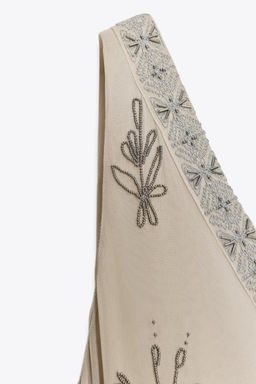 ZW COLLECTION BEADED EMBROIDERED DRESS - Zara фото 11