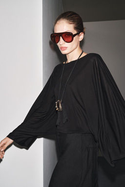 ASYMMETRIC FLOWING CAPE - Zara фото 8