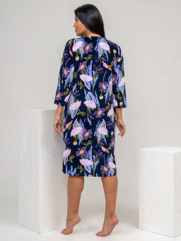 Халат женский, цвет синий