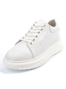 03-PDD136-1 WHITE Полуботинки спортивные женские (натуральная кожа) - No name фото 4