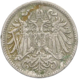 Монета 10 геллеров 1907 года Австрия