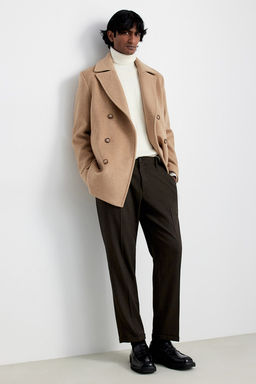 Chaqueton marinero en mezcla de lana Regular Fit