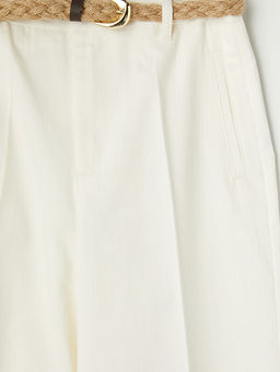 Loose Fit Kemerli Kad?n Pantolon