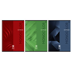 Тетрадь 80л. А4 на спирали BG "Monocolor. Classic", клетка (Т4гр80 63257)
