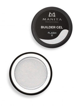 Manita Professional Гель моделирующий для ногтей с хлопьями юки / Builder Gel Flash №06, 15 мл  фото 3