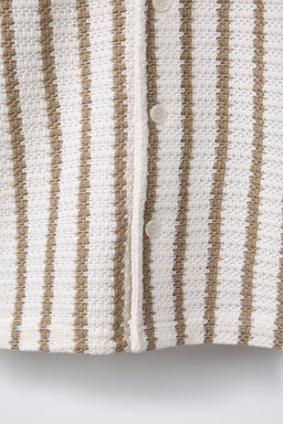 STRIPED TEXTURED SHIRT - Zara фото 4