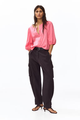 Blusa en mezcla de lino - H&m фото 7