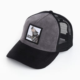 Кепка мужская с сеткой DIGNITY, чёрная, р-р 56