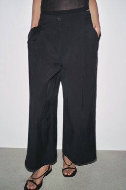 ZW COLLECTION CROPPED DARTED TROUSERS - Zara фото 18