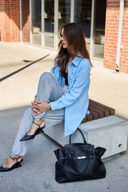 Рубашка оверсайз в полоску хлопковая