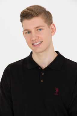 U. S. Polo Assn Мужской черный трикотаж с воротником-поло - U.s. polo assn фото 3