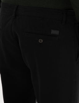 Siyah Slim Fit Pamuk Kar___ml_ Kanvas Pantolon